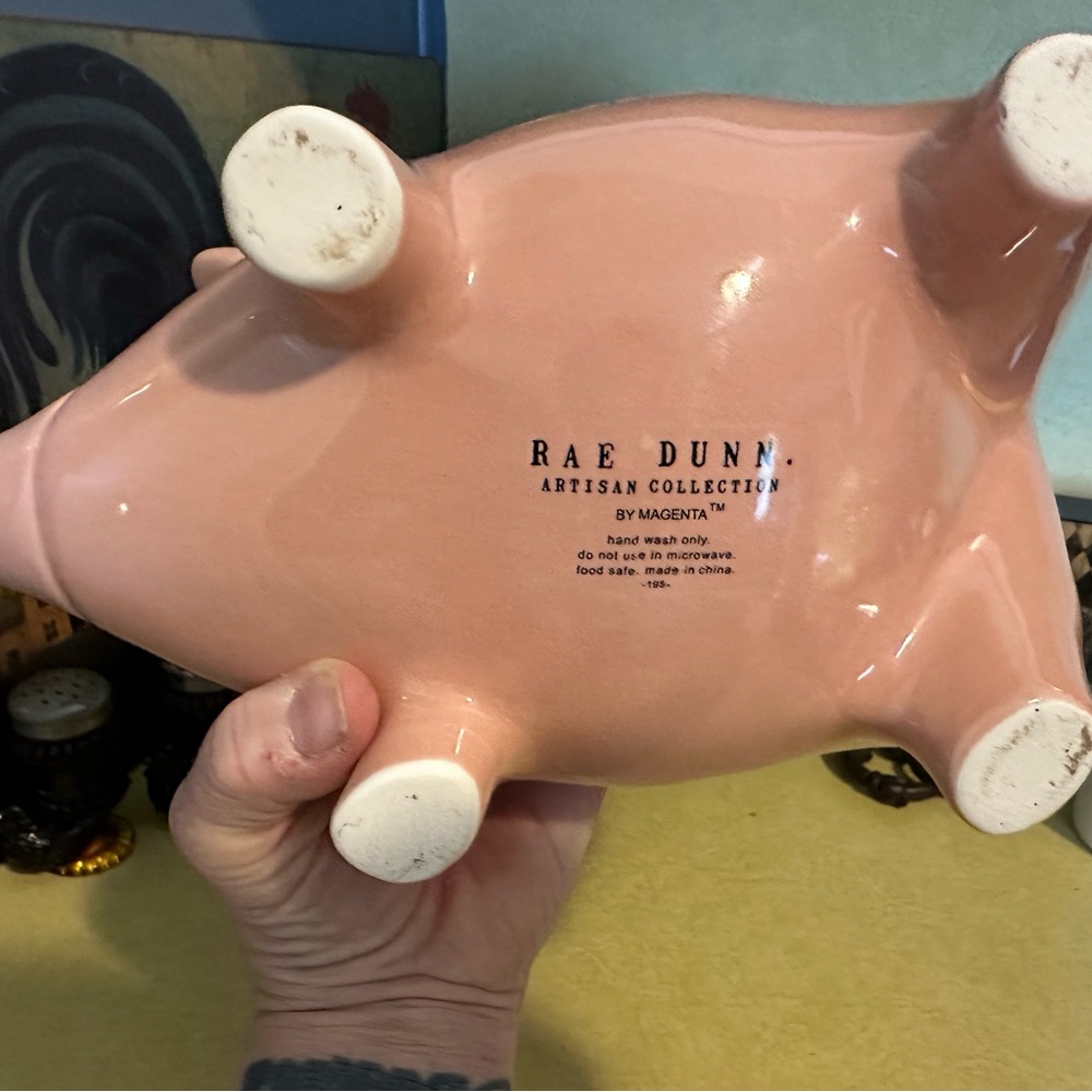 Rae Dunn Pink Ceramic Pig Container - Picture 7 of 8